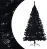 vidaXL Künstlicher Halb-Weihnachtsbaum mit Ständer Schwarz 180 cm PVC 344677 Bild 3