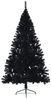 vidaXL Künstlicher Halb-Weihnachtsbaum mit Ständer Schwarz 180 cm PVC 344677 Bild 4