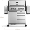BURNHARD® Gasgrill 4-Brenner inkl. Heckbrenner, mit Edelstahl Grillrost & inkl. Abdeckhaube, Seitenkochfeld mit Infrarot Keramikbrenner - Big EARL - Silber - #946623 Bild 3