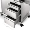 BURNHARD® Gasgrill 4-Brenner inkl. Heckbrenner, mit Edelstahl Grillrost & inkl. Abdeckhaube, Seitenkochfeld mit Infrarot Keramikbrenner - Big EARL - Silber - #946623 Bild 4