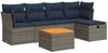 vidaXL 6-tlg. Garten-Sofagarnitur mit Kissen Grau Poly Rattan 3325757 Bild 2