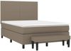 vidaXL Boxspringbett mit Matratze Taupe 140x190 cm Stoff 3136433 Bild 3