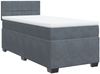 vidaXL Boxspringbett mit Matratze Dunkelgrau 80x200 cm Samt 3288463 Bild 3