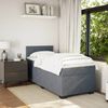 vidaXL Boxspringbett mit Matratze Dunkelgrau 80x200 cm Samt 3288463 Bild 5
