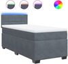 vidaXL Boxspringbett mit Matratze Dunkelgrau 80x200 cm Samt 3288463 Bild 2