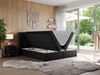 Boxspringbett, Doppelbett mit Multipocket-Matratzen und Topper, dekoratives Kopfteil - LEILA - 120 x 200 cm - Schwarz Kunstleder - H4 Bild 2