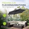 Juskys 'Brazil' Sonnenschirm, Polyester, Grau, Ø 330 cm Bild 4