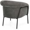 Sessel Alimca aus Stoff, modernes Design, Dunkelgrau, gepolstert und mit Metallgestell Bild 3