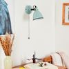hofstein Wandleuchte »Spadacenta« Wandlampe, Metall, Türkis matt/Weiß/Schwarz, ohne Leuchtmittel, Leuchte Retro/Vintage-Design mit Zugschnur,E14, verstellbarer Strahler Bild 3