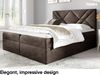 MEBLINI Boxspringbett BARDO 140x200 cm mit Bettkasten – H4/Braun Samt Polsterbett - Gepolstert Doppelbett mit Matratze und Topper - Polsterbett mit Stauraum - Bett mit Kopfteil – Stauraumbett Bild 3
