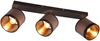 LED Wand- & Deckenstrahler mit Stoffschirmen in Taupe/Gold, Breite 58cm Bild 2