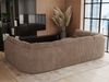 Ecksofa, Sofa big XXL, Wellenfedern, Wohnlandschaft XXL, mit Schlaffunktion - COMODO U - Braun Cord Bild 3