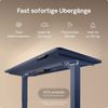 Desktronic HomePro Elektrisch höhenverstellbarer Schreibtisch 120x60cm Blau/Weiß mit Memory-Funktion, Anti-Kollisions Technologie, USB-A und USB-C-Ladeanschlüssen Bild 3