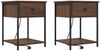 vidaXL Nachttisch 2 pcs Braun Eichen-Optik 42 x 41 x 56 cm 859429 Bild 2