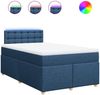 vidaXL Boxspringbett mit Matratze Blau 120x200 cm Stoff 3288967 Bild 2