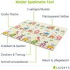 Juskys Kinder Spielmatte 'Toni' Tiere, Schaumstoff Grün, 180x200 cm Bild 3