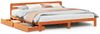 vidaXL Massivholzbett ohne Matratze Wachsbraun 180x200 Kiefernholz 3309856 Bild 2