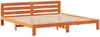 vidaXL Massivholzbett ohne Matratze Wachsbraun 180x200 Kiefernholz 3309856 Bild 5