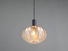 Pendelleuchte ELVEZIA einflammig mit Kugel Glasschirm Amber Ø 26cm Bild 5