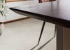 Esstisch Akazie 140x90 braun lackiert / U-Beine silber matt SWISS EDGE Bild 5