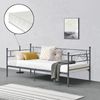 en.casa 'Kerava' Metallbett mit Kaltschaummatratze, Dunkelgrau, 90x200 cm Bild 2