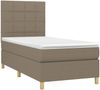 vidaXL Boxspringbett mit Matratze Taupe 90x200 cm Stoff 3142309 Bild 3