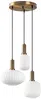 Vente-unique - OSKA Hängelampe Kronleuchter und Deckenlampe Metall Gold - B 55 cm x H 130 cm x L 55 cm Bild 2