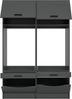 Waschmaschienenumbau Set (B/H/T: 133x195x68 cm) in anthrazit Nachbildung Bild 3
