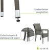 Juskys Polyrattan Gartenstühle Yoro 2er Set - mit Armlehnen & Rückenlehne - 2 Stühle stapelbar - Rattan Stuhl Garten - Stapelstuhl Grau-meliert Bild 4