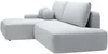 Vente-unique - DAVISO Sofa Stoff Grau - B 164 cm x H 87 cm x L 276 cm Bild 5