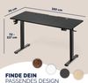 CASARIA® Höhenverstellbarer Schreibtisch elektrisch XL Schwarz Bild 2