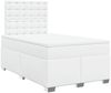 vidaXL Boxspringbett mit Matratze Weiß 120x200 cm Kunstleder 3293017 Bild 3