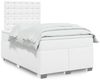 vidaXL Boxspringbett mit Matratze Weiß 120x200 cm Kunstleder 3293017 Bild 1