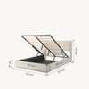 LED Polsterbett Tröstiar 160x200cm Beige [en. casa] Bild 2