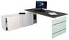Lugano Komplettarbeitsplatz aus Schreibtisch und Sideboard, Spanplatte weiß Bild 4