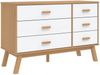 vidaXL Schubladenschrank OLDEN Weiß und Braun Massivholz Kiefer 358593 Bild 2