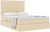 vidaXL Aufbewahrungsbett mit Matratze Creme 140 x 190 cm Polyester 3371782 Bild 3