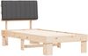 vidaXL Bettgestell mit gepolstertem Kopfteil Dunkelgrau 90 x 200 cm 877515 Bild 4