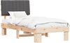 vidaXL Bettgestell mit gepolstertem Kopfteil Dunkelgrau 90 x 200 cm 877515 Bild 2