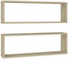 vidaXL Würfelregale 2 Stk. Sonoma-Eiche 80x15x26,5 cm Holzwerkstoff 807115 Bild 2