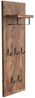 Garderobenpaneel Akazie hell 35x107x20 cm massivum Sydney Wandgarderobe Holz Flurmöbel mit Ablage Wandhaken Kleiderhaken Büro Diele Bild 2