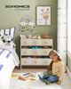 Songmics 'GKR033N10' Kinderregal, mit 9 Aufbewahrungsboxen, Vliesstoff haferflockenbeige, 29,5 x 62,5 x 60 cm Bild 2