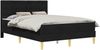 vidaXL Bettgestell mit Matratze Schwarz 120 x 200 cm Stoff 3415105 Bild 2