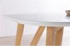 Essgruppe 5-tlg. Tisch 180x90 aus MDF Weiß + 4 Stühle aus Samtvelours Grau Bild 4