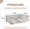 Couchtisch 90x50x30 cm in Grau mit Marmorimitat und minimalistischer Rechteckform Bild 5
