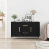 vidaXL Sideboard Schwarz Eichen-Optik 100 x 36 x 60 cm Holzwerkstoff 862956 Bild 4