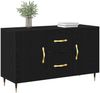 vidaXL Sideboard Schwarz Eichen-Optik 100 x 36 x 60 cm Holzwerkstoff 862956 Bild 3