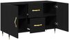 vidaXL Sideboard Schwarz Eichen-Optik 100 x 36 x 60 cm Holzwerkstoff 862956 Bild 5