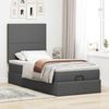 vidaXL Ottomane Bett mit Matratze & LEDs Dunkelgrau 90x200 cm Stoff 3313893 Bild 4