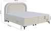 Selsey 'Loreo' Boxspringbett mit Bettkasten, Chenille-Bezug, hellbeige , 140x200 cm Bild 5